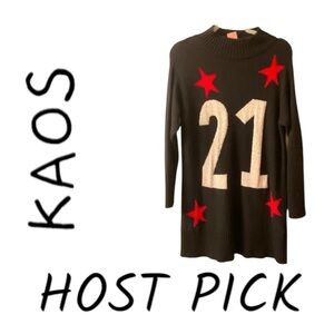 Kaos Long Black Sweater​